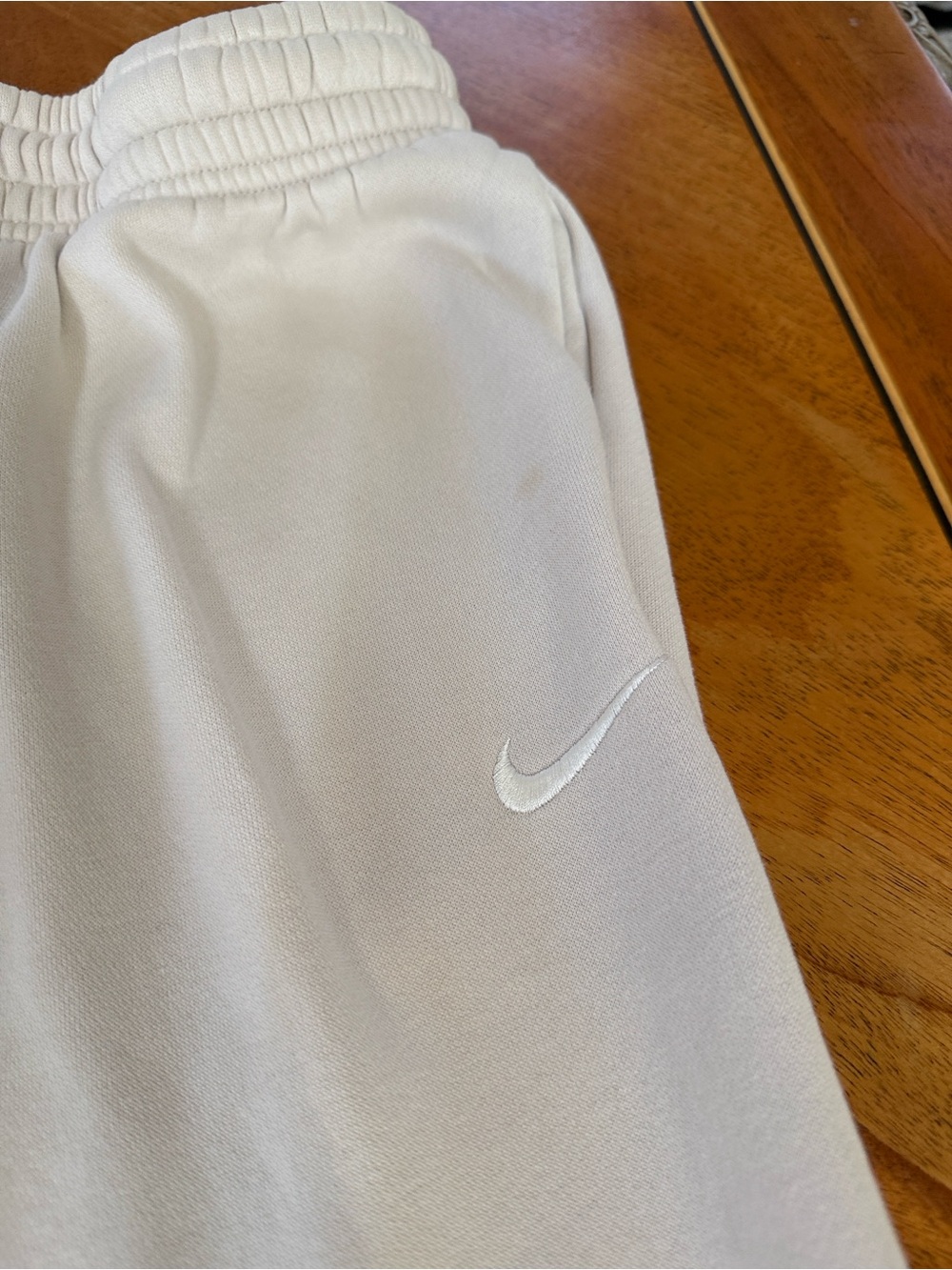 Nike Set Fleece Hoodie + Jogger | Cream/Light Beige | Size Small - Picture 8 of 11